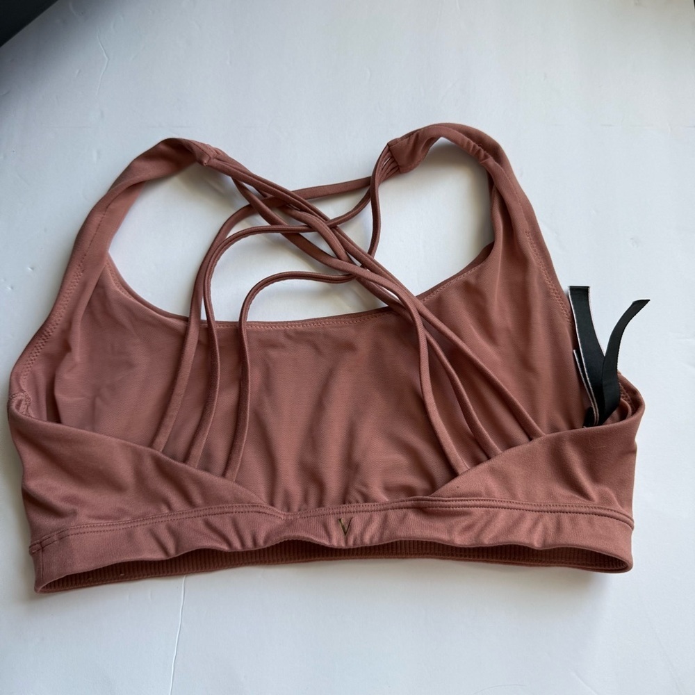 Victoria's Secret Scoop Neck Bralette in Dusty Rose Mauve Brown Sz M Lounge Gym - Picture 7 of 7